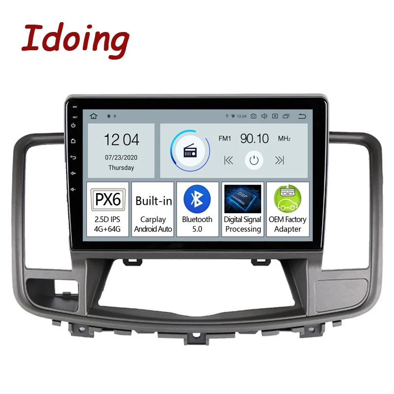 Idoing Авто Android Авто Carplay Радио Мултимедиен PX6 Плейър За Nissan Teana J32 2008-2013 4G + 64G GPS Навигация Щепсела И да играе. Изображение 0 