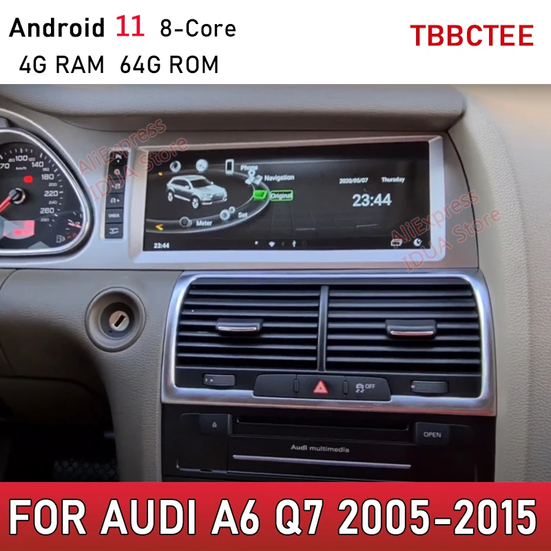 Android 11 4G 64G Безжичен CarPlay За Audi A6 Q7 2005 ~ 2015 MMI 2G 3G Автомобилен Мултимедиен Плейър GPS Навигация стерео Радио