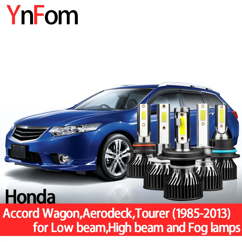 YnFom Honda Специален Led Комплект Лампи За Фарове Accord Wagon Aerodeck Tourer 85-13 късите и дългите светлини, фарове за мъгла, фарове, Автомобилни Аксесоари Изображение 0 
