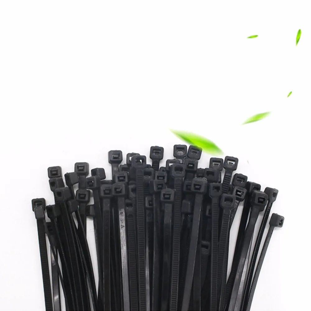 50шт 5 * 500 мм кабелни превръзки черно с цип трайни пластмасови ленти за loop wire кабел Изображение 0 