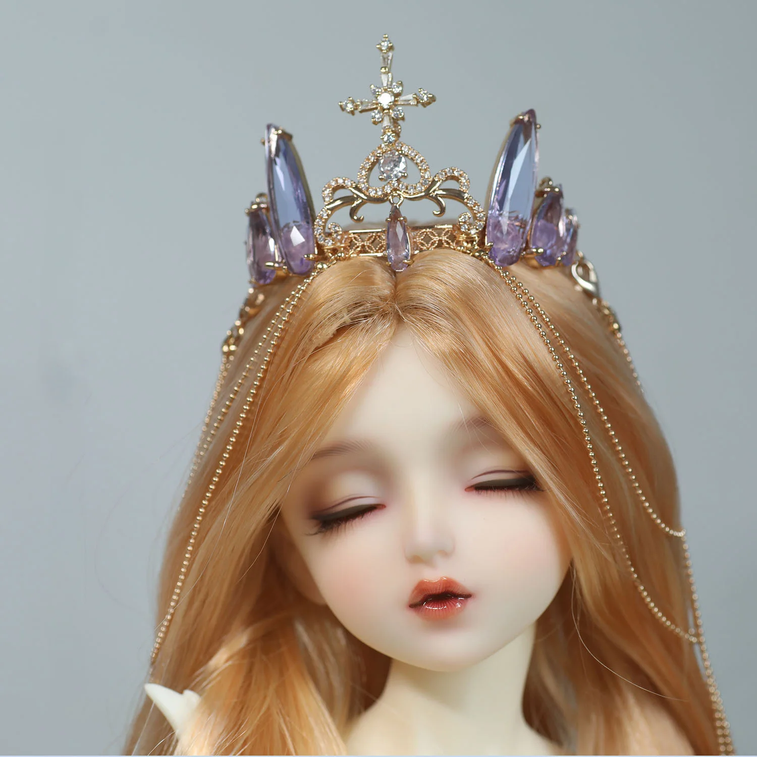 Аксесоари за кукли BJD за 1/3 от 1/4 от размера на чичо си, кукла bjd със седалище убором под формата на короната, превръзка от неопрен за коса, аксесоари за кукли във формата на корона (индивидуални)