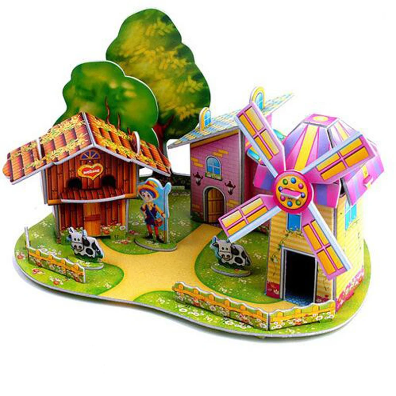 Детска Играчка 3D Хартиена Табелка Пъзел Ранното Образование Строителство Монтаж на детски Играчки Детски Изграждане на Обучение и Образование Пъзел Играчка Изображение 0 